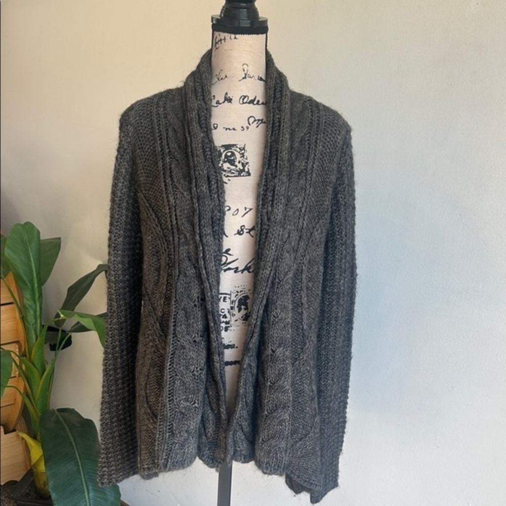 Anthropologie Elsamande Casual Open Wool Alpaca Cardigan Size Medium